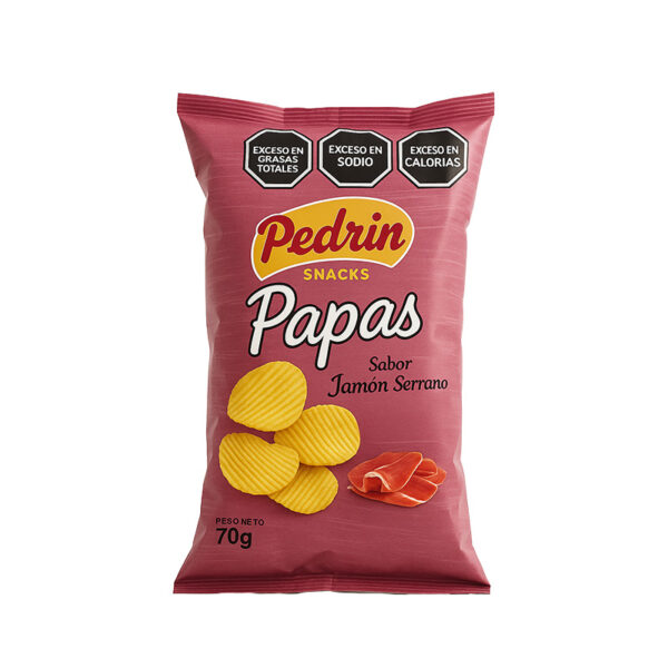 Papas fritras sabor jamón serrano x 70g
