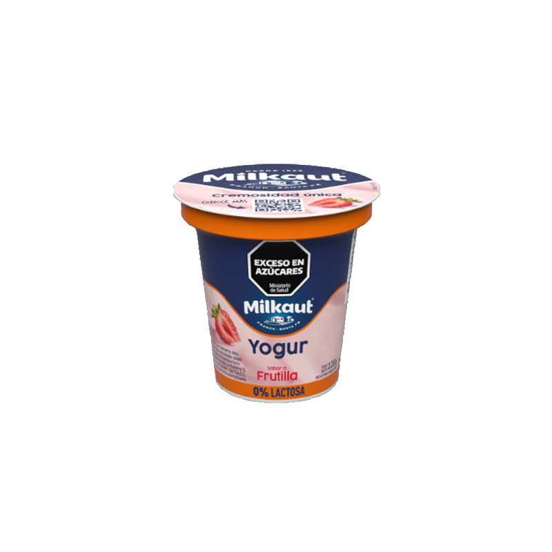 yogur reducido en lactosa sabor frutilla x120 gramos