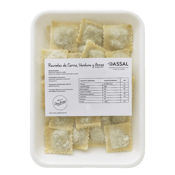 Ravioles Frescos Carne y verdura x 500g