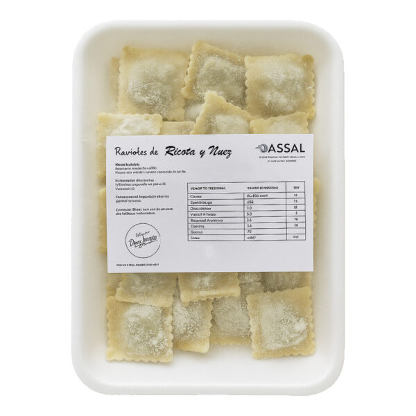Ravioles Frescos Ricota y nuez x 500g