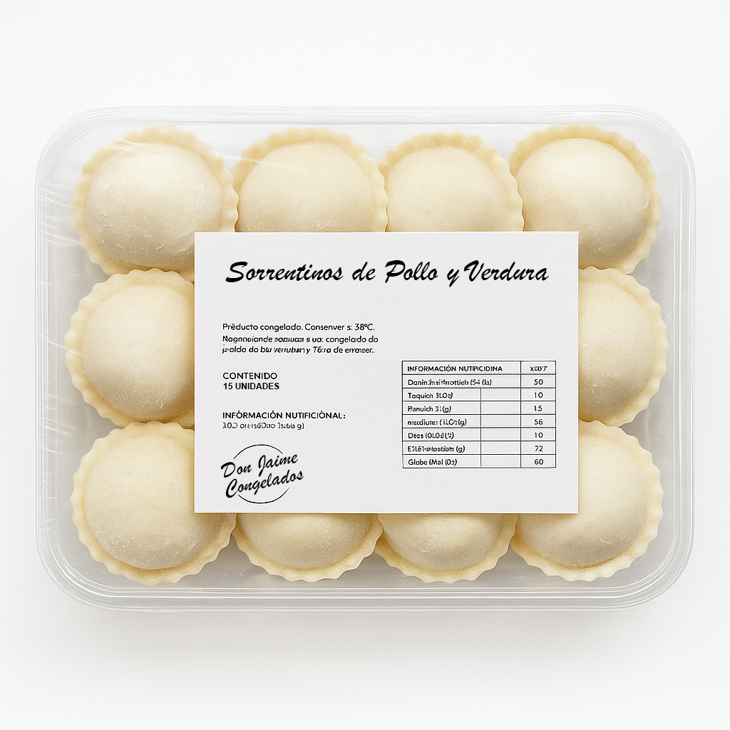 Sorrentinos Frescos Pollo y verdura x 500g