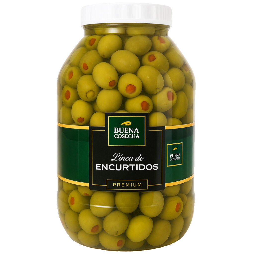 Acitunas verdes Rellenas con Morron x 2kg