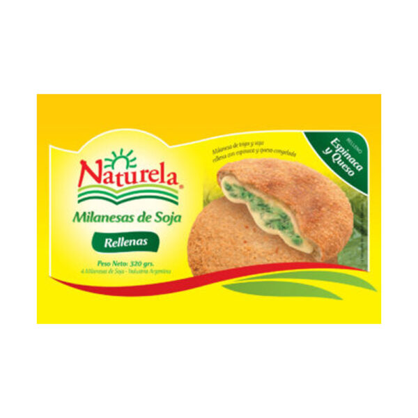 Milanesa de Soja Espinaca y queso x 4u