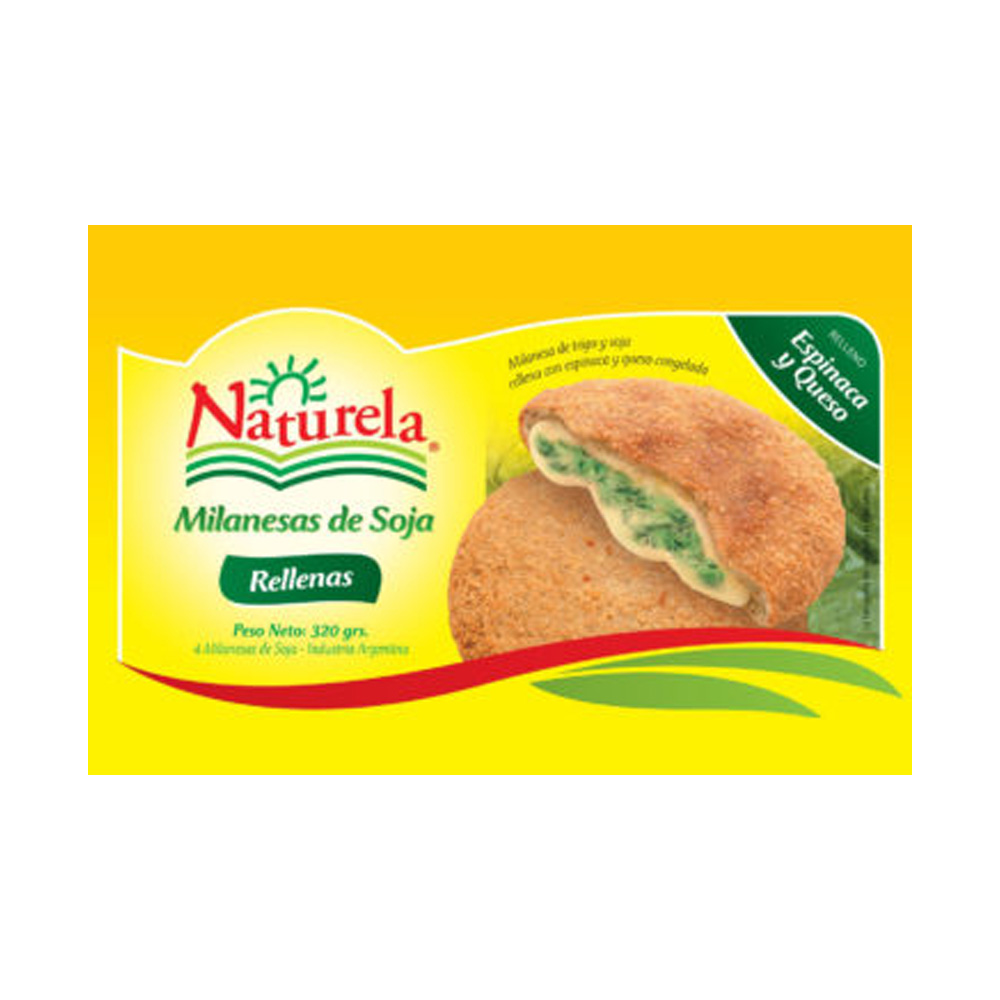 Milanesa de Soja Espinaca y queso x 4u