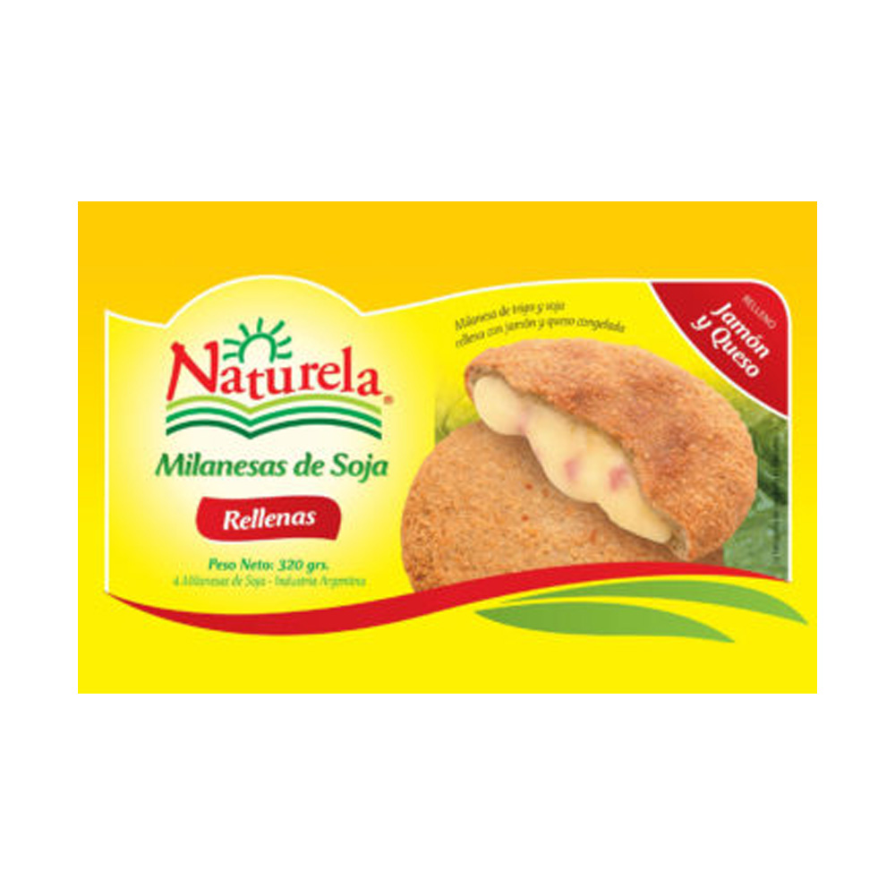 Milanesa de Soja Jamon y queso x 4u